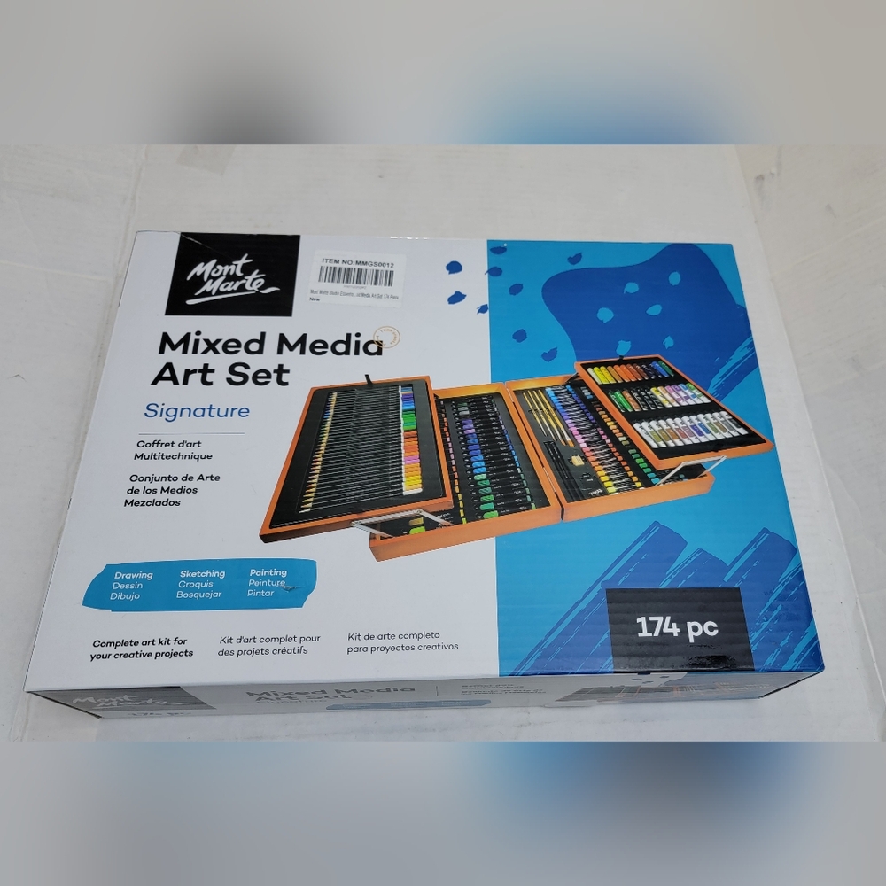Mont Marte 174-Piece Art Set – Paint, Sketch & Colour